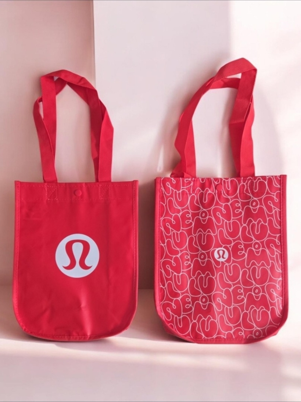 lululemon athletica Small Red Logo Tote Pair